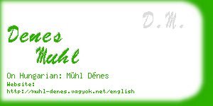 denes muhl business card